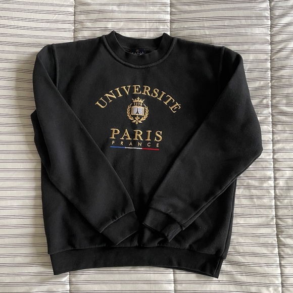 T-shirt Long Sleeves  size M  *UNIVERSITÉ DE PARIS* - Picture 2 of 9